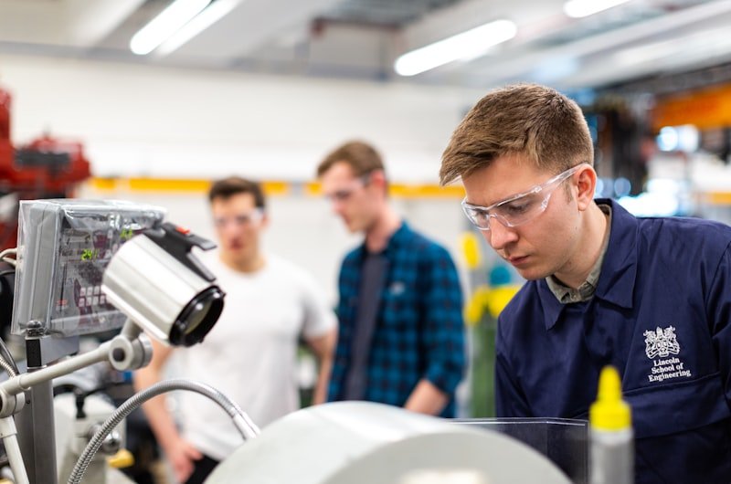 STEM education robotics lab with students working on projects