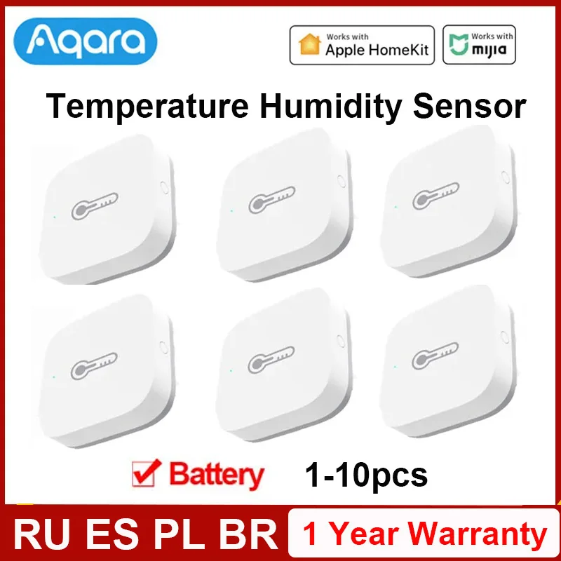 Aqara Zigbee Hygrometer Temperature and Humidity Sensor Thermometer Smart Home Remote Monitor Homekit Work for Mijia APP