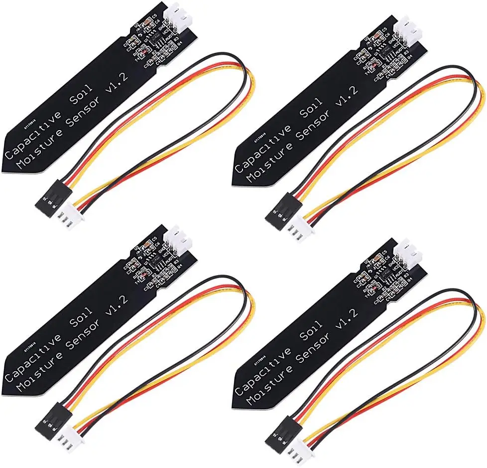 4PCS Capacitive Soil Moisture Sensor Module Corrosion Resistant Soil Humidity Detection Module for Arduino Moisture Detection