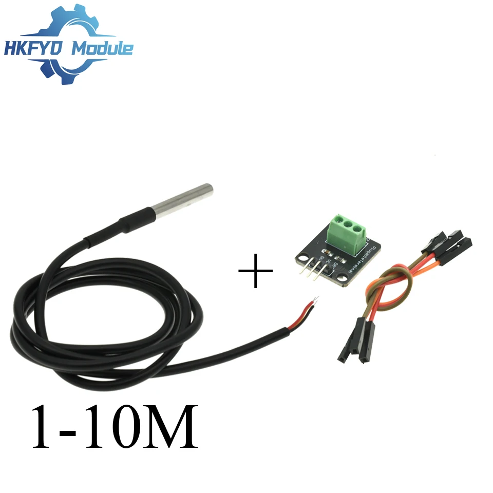 Waterproof DS18B20 Temperature Sensor Module Kit Probe 1-10M Cable for Arduino Stainless Steel