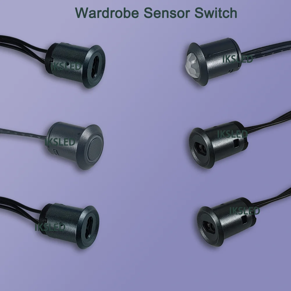 Hand Sweep Switch 5A 12V-24V, Smart IR Motion Sensor Light for Wardrobe Cabinet, Touch ON/OFF & Dimming, for Closet LED Lamp