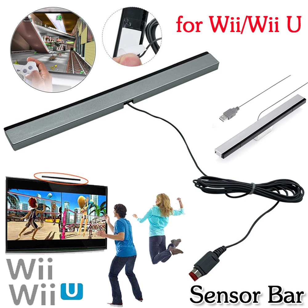 Sensor Bar USB for Nintendo Wii/Wii U Console Replacement Infrared TV Ray Wired Remote Sensor Bar Reciever Inductor Game Accesso