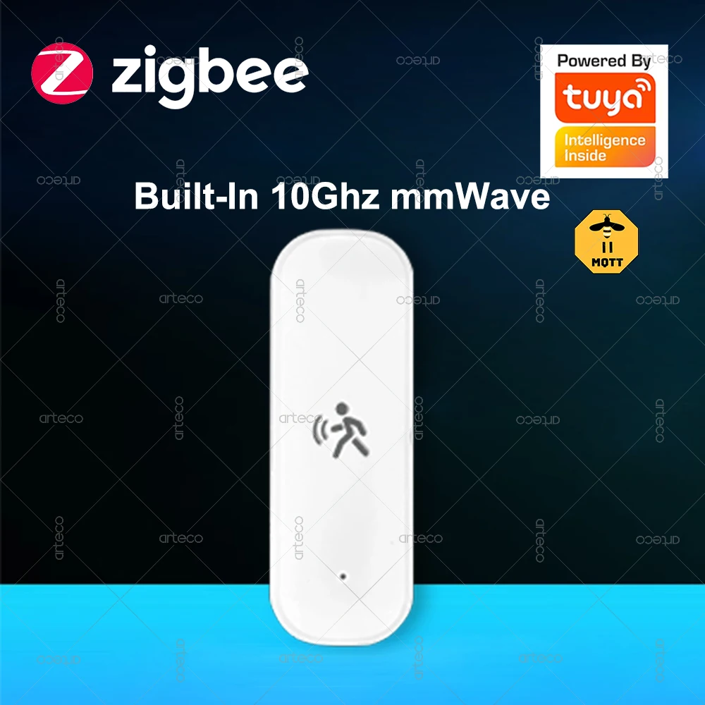 ZigBee Human Motion Sensor 10G Radar Mmwave Temperature and Humidity Sensor Security Burglar Works With Tuya Smart Life Z2MQTT