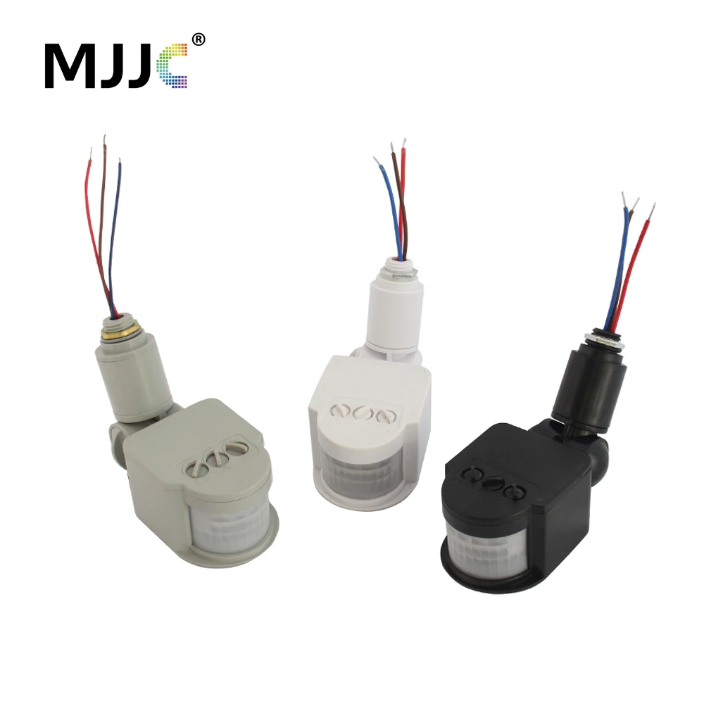 Motion Sensor 220V 12V Motion Detector Automatic Infrared PIR Sensor 220V 180 Degree Rotating Outdoor Timer Light Switch