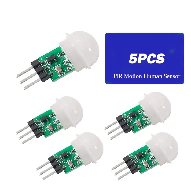 1-10PCS HC-SR501 SR505 Mini IR Pyroelectri Infrared PIR Motion Human Sensor Automatic Detector Module AM312 Sensor DC 2.7 to 12V