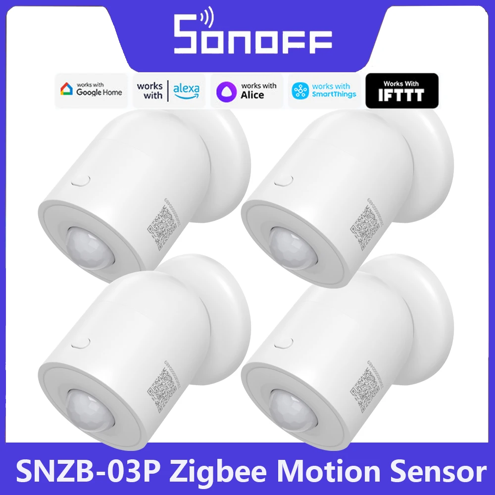 Sonoff SNZB-03P Zigbee Motion Sensor Home Security Local Smart Scene Linkage Via EWeLink APP Alexa Google Zigbee Hub Required