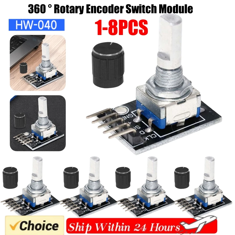 360 Degree Rotary Encoder Module HW-040 Brick Sensor Development Board with Push Button for Arduino 1-8PCS