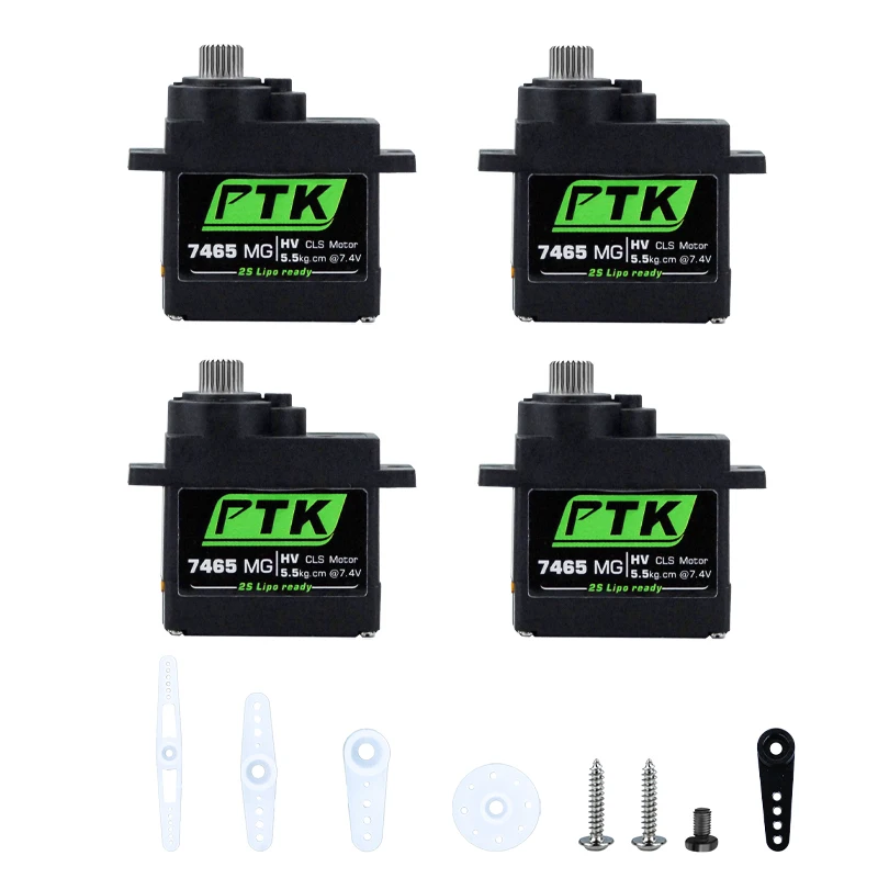 PTK 7465W MG 9g digital servo Metal gear waterproof HV 5kg fixed wing RC Car Helicopter Robot servo 180° 1/8 servo