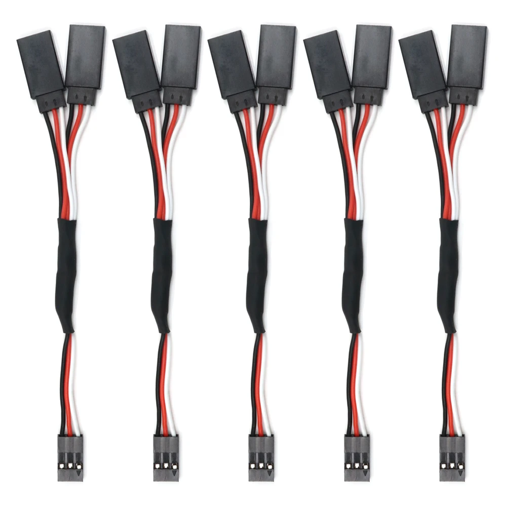 5PCS 100/150/200/300/500mm RC Servo Y Extension Cord Cable Lead Wire For RC Servo JR Futaba RC Airplane Helicopter Car DIY