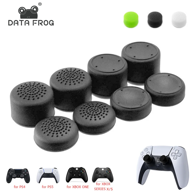 Data Frog 8Pcs Controller Thumb Stick Grip Cap For PS5 Silicone Anti-Slip Analog Rubber Cap For PS4/Xbox Series X/S Accessories