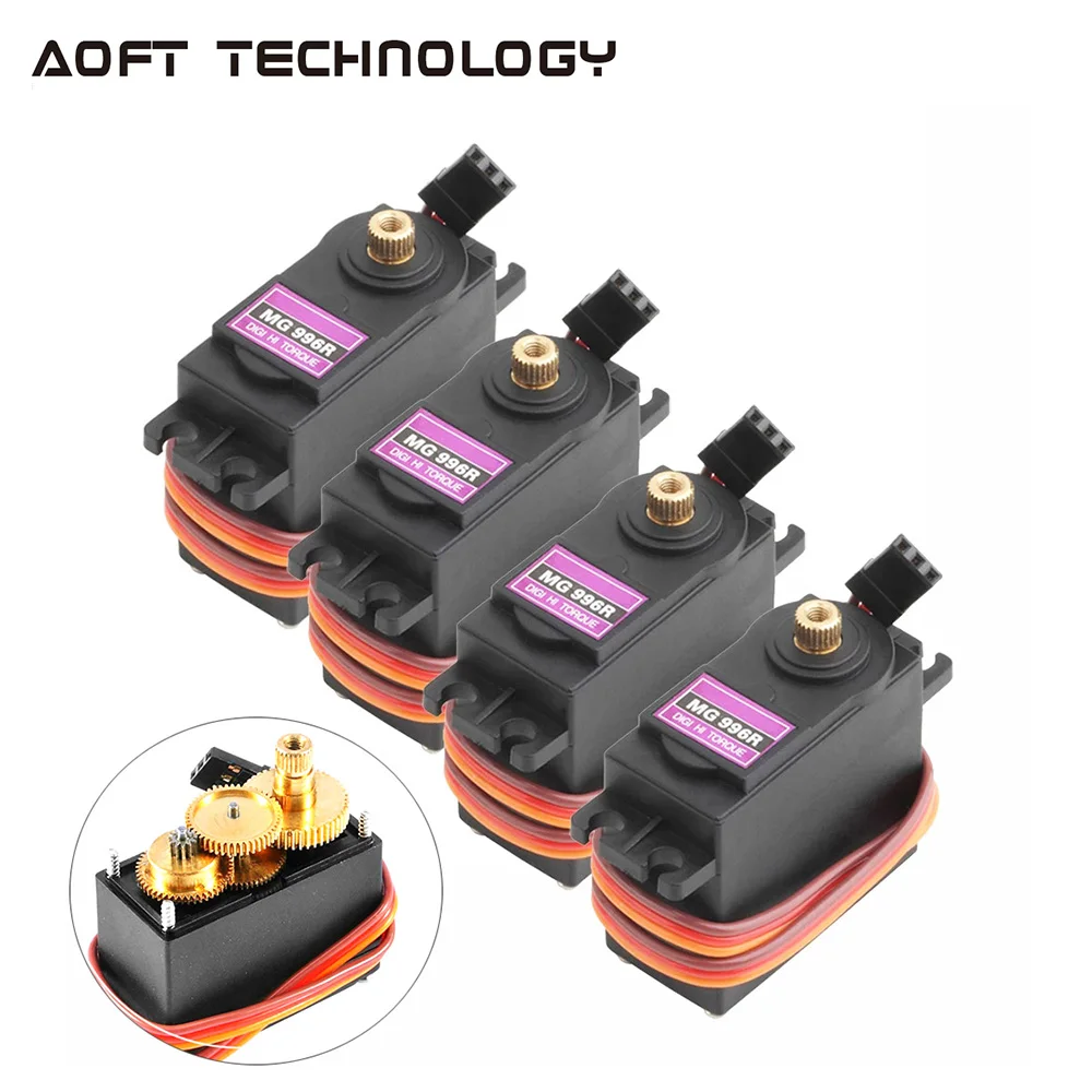 4PCS 13KG 15KG Servos Digital MG995 MG996R Servo All Metal Gear for JR Car RC Model Helicopter Boat Arduino UNO DIY