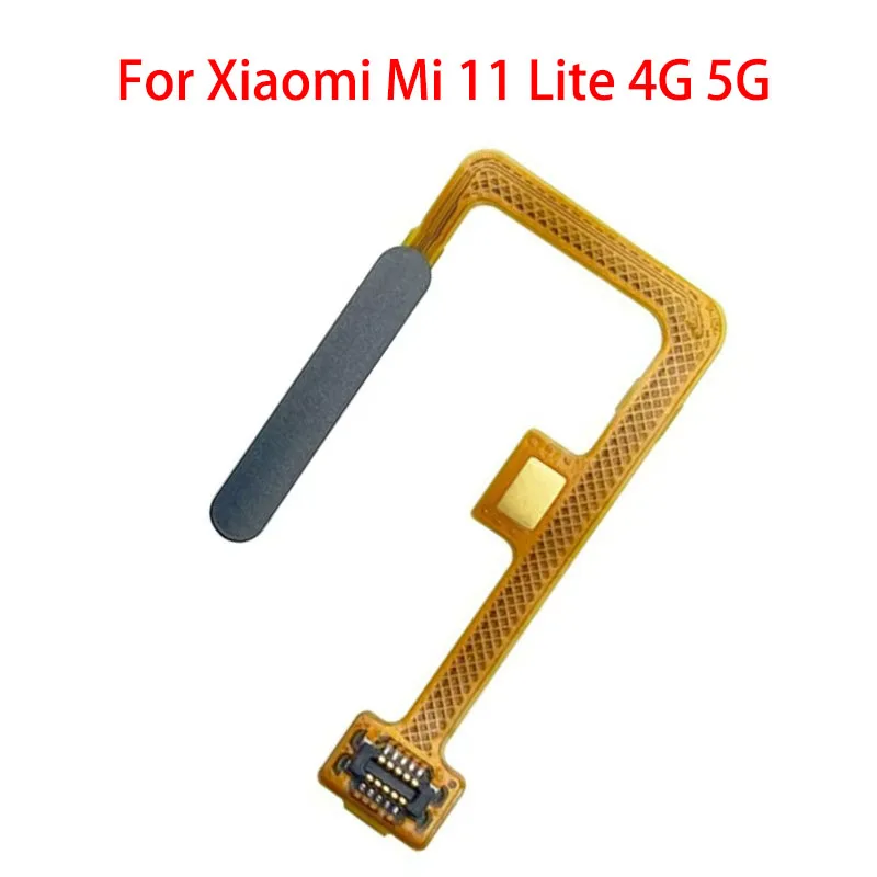 For Xiaomi Mi 11 Lite 5g 4g Original Fingerprint Sensor Home Return Key Menu Power On Off Button Flex Ribbon Cable