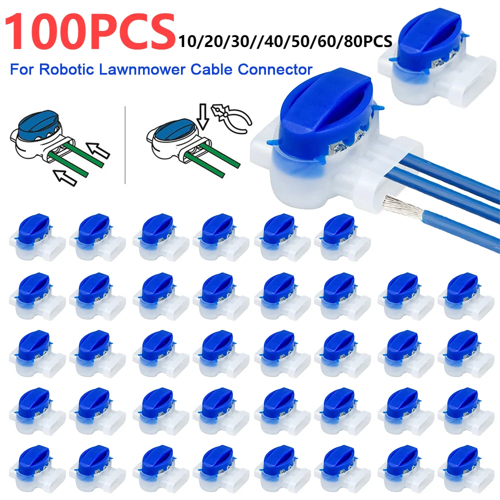 10-100pcs Robotic Lawnmower Cable Connector Waterproof Gel Connector Terminal 3 pin Electrical 314 Wire Connectors Accessories