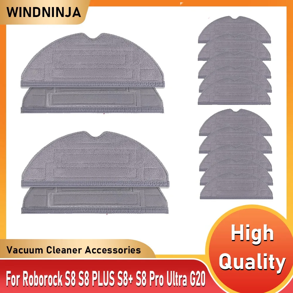 Double Vibration Mop Pad For Roborock S8 S8+ S8 Pro Ultra S8 Plus G20 Vacuum Cleaner Robot Mop Rags Parts Mop Cloths Accessories