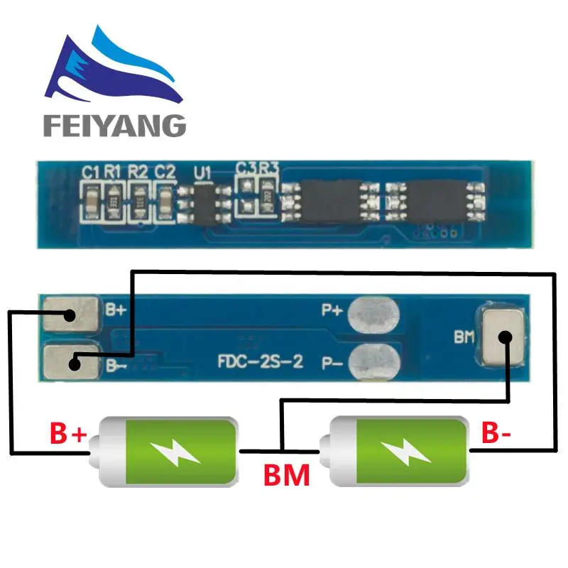 1PCS 2S 3A Li-ion Lithium Battery 7.4v 8.4V 18650 Charger Protection Board bms pcm for li-ion lipo battery cell pack