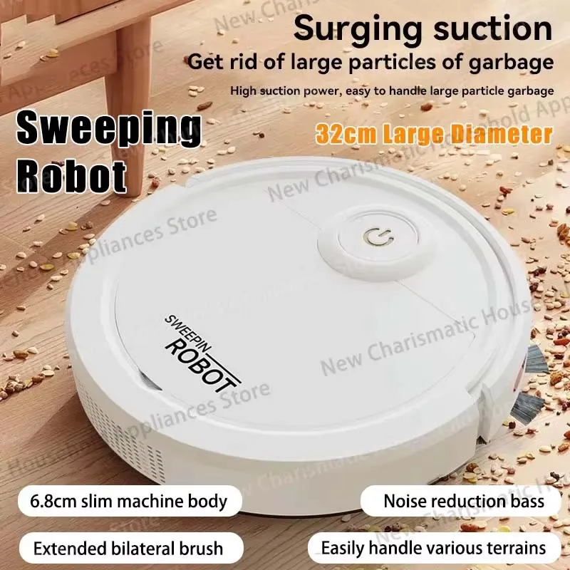2026 New 32cm Large Diameter Intelligent Sweeping Robot Lazy Household Cleaning Machine Sweeping Sucking Mopping Fully Automatic