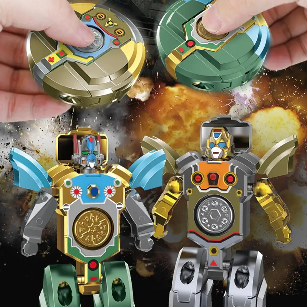 Mechatank Robot Deformation Desktop Model Ornaments Fingertip Gyro Finger Decompression Rotating Small Toy Gift Small Ornaments