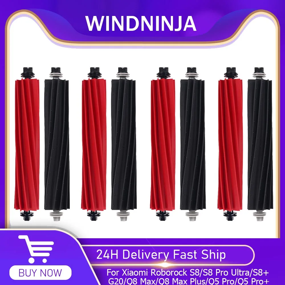 Roller Brush For Roborock G20/S8/S8 Pro Ultra/S8+/Q5 Pro/Q5 Pro+/Q8 Max/Q8 Max Plus Robot Vacuum Cleaner Attachment Main Brushes