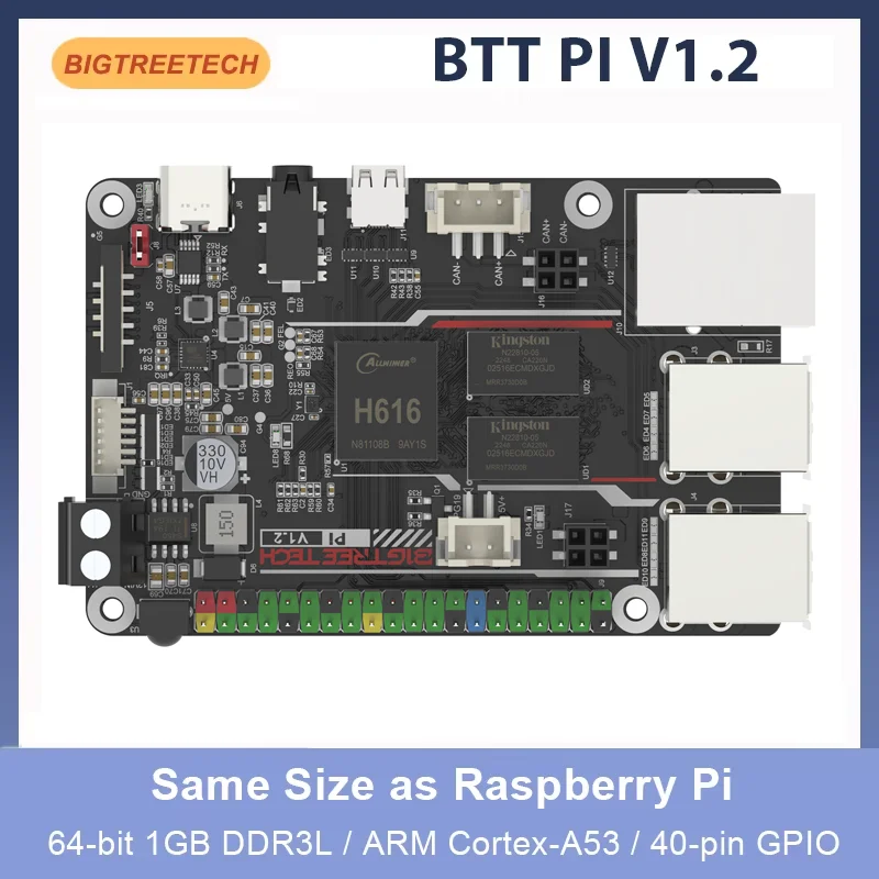 Bigtreetech BTT PI V1.2 Board Quad Core Cortex-A53 2.4G WiFi 40Pin Gpio VS Raspberry PI 3B Orange Pi For Klipper 3D Printer DIY