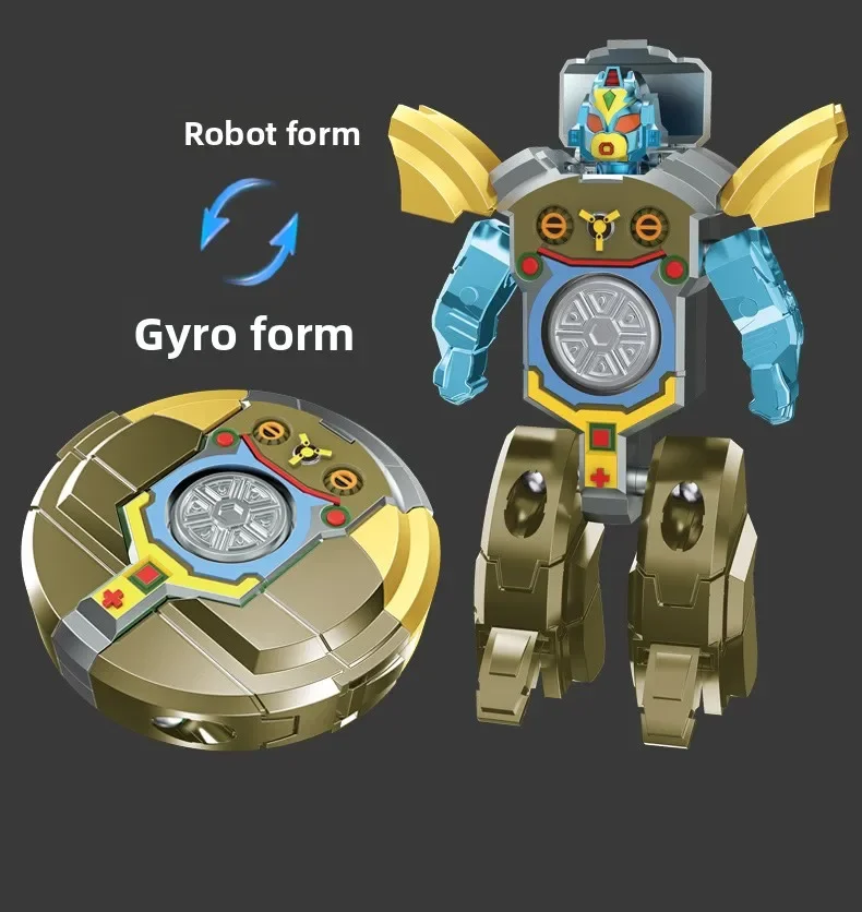New creative decompression drop resistant fingertip Rotational gyroscope mechanical deformation robot children's toy Boy Gift