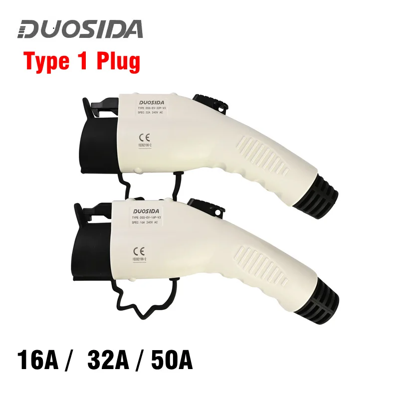 NEW 50A SAE J1772 Plug 16A 32A AC Connector Level 2 Type 1plug without cable for EV Electric Car Charging Or Charging Station