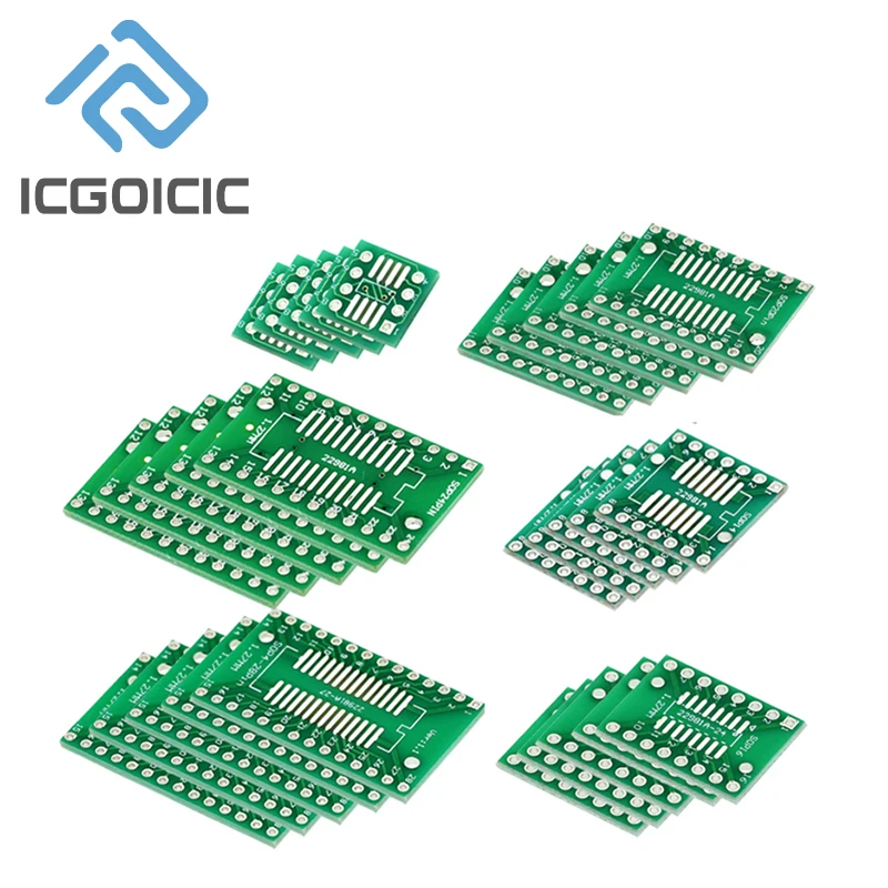 30PCS PCB Board Kit SOP24 SOP8 SOP14 SOP16 SOP20 SOP28 SMD Turn To DIP Adapter Converter Plate SOP 8 14 16 20 24 28