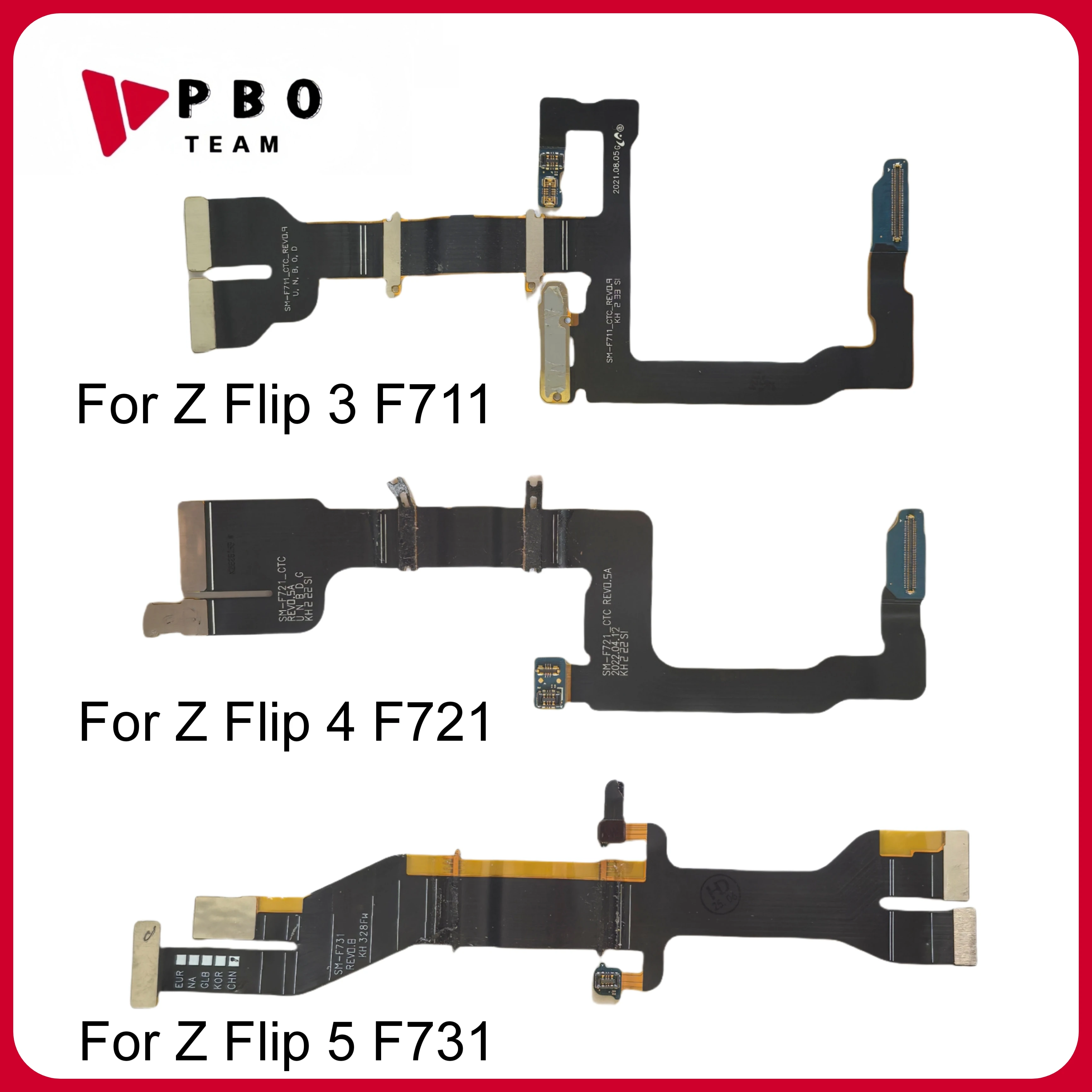 Mainboard Connector Flex Cable For Samsung Z Flip 2 3 4 5 6 F1707B F711 F721 F731 F741 LCD Display Connector Flex Cable Parts