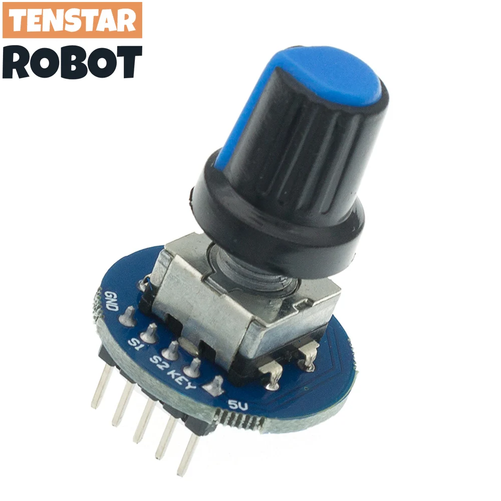 Rotary Encoder Module for Arduino Brick Sensor Development Round Audio Rotating Potentiometer Knob Cap EC11