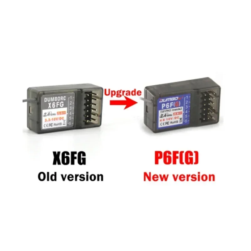 RC Servo Dumborc P6F/P6FG/P6DC/P6DCG 2.4G 6CH Radio Control System Receiver for X4 X5 X6 X6P Transmitter RC Car Boat