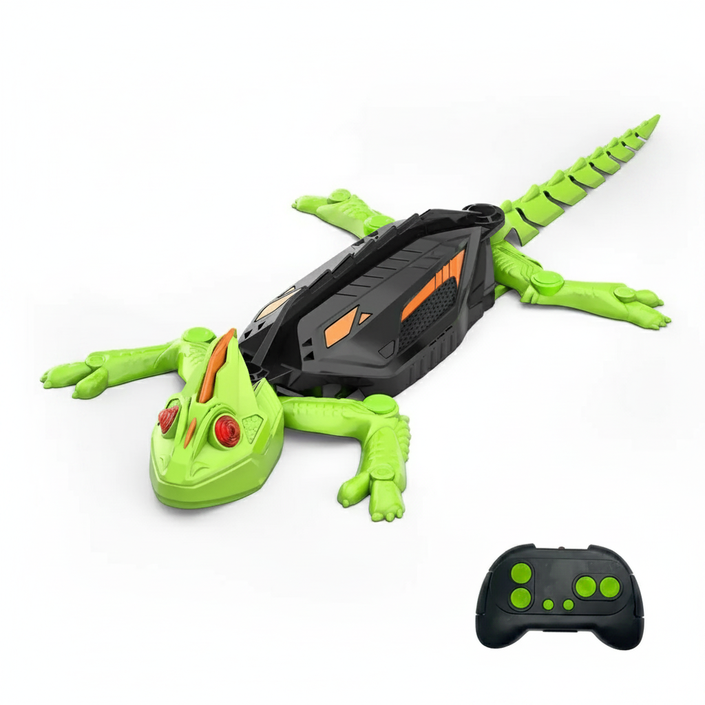 Magic Climber! RC Wall Climbing Lizard Robot Toy, Remote Control Gecko that Climbs Glass & Smooth Walls, Realistic Biomimetic