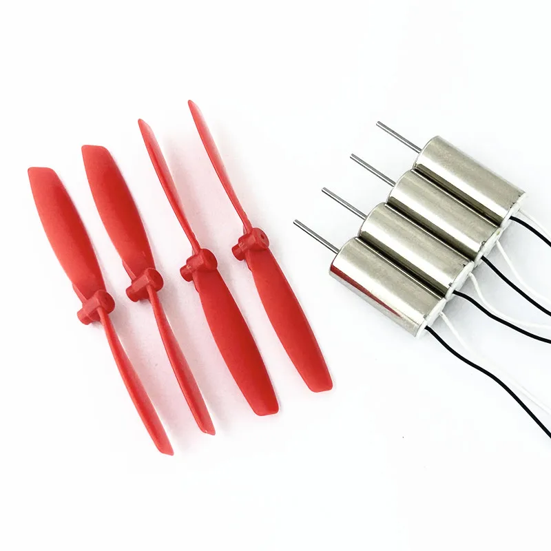 4 x DIY DC3.7V 50000RPM 716 Hollow Cup Coreless High Speed CW CCW Motor with 4 x 50MM A B Propeller for DIY Micro FPV Quadcopter