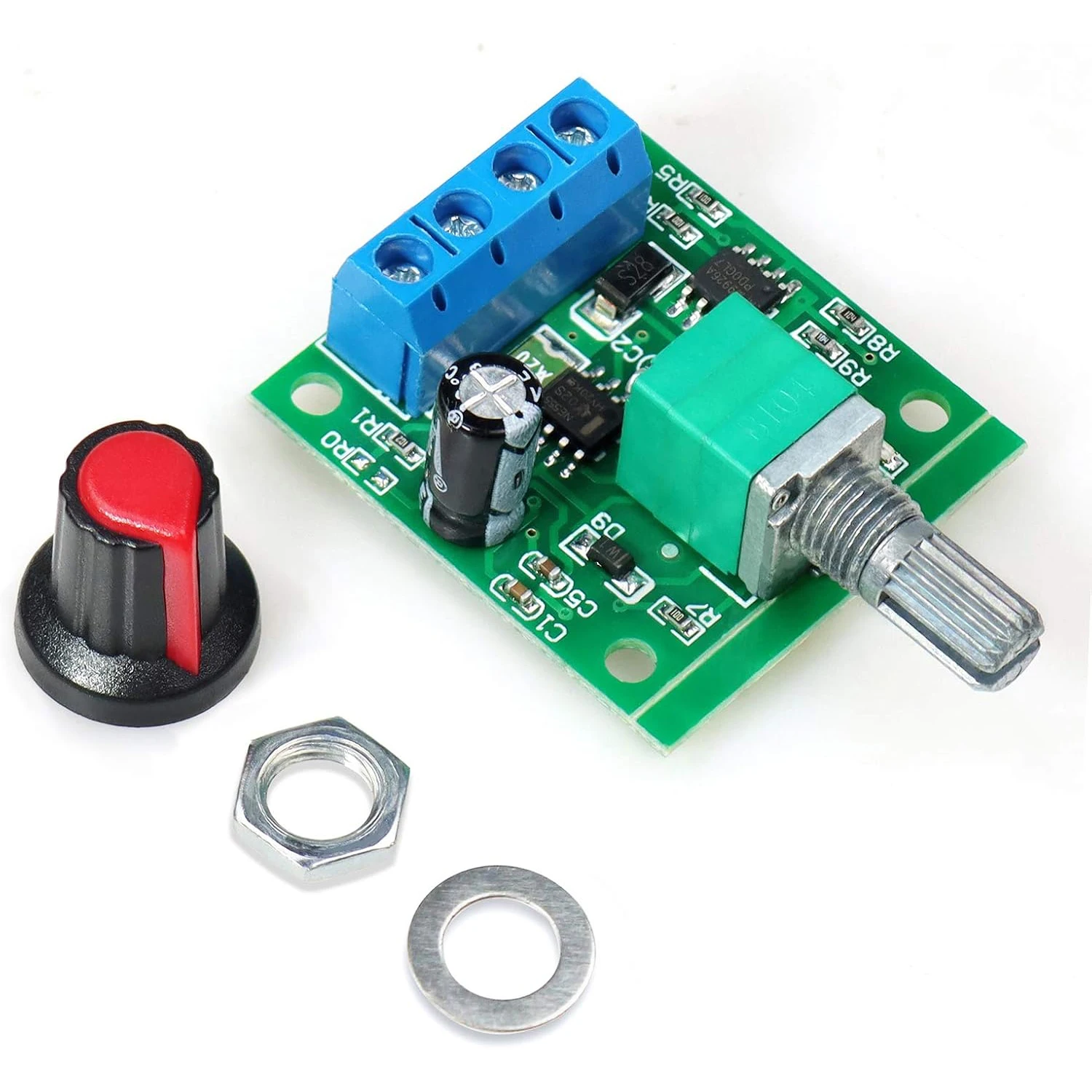 DC Motor Speed Controller1.8v 3v 5v 6v 7.2v 12v 2A 30W Low Voltage DC Motor Speed Controller PWM 1803BK 1803B Adjustable Driver