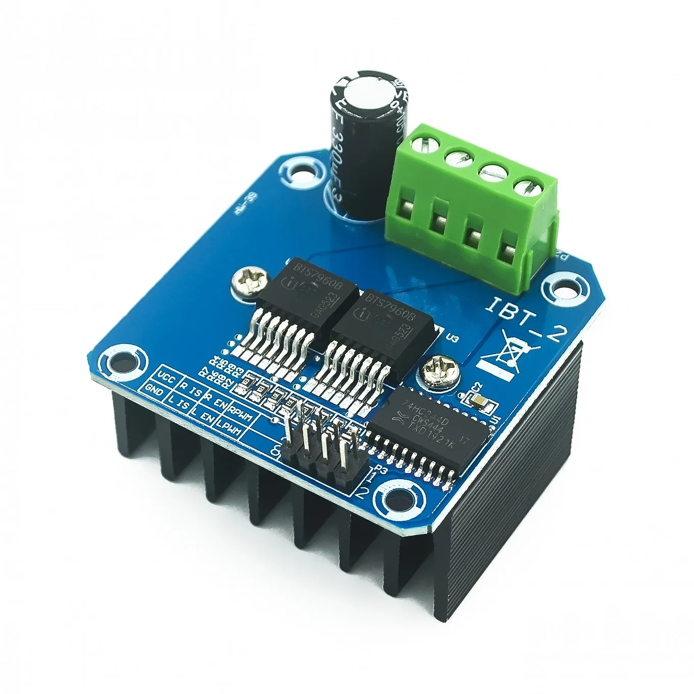 Double BTS7960 43A H-bridge High-power Motor Driver module/smart car