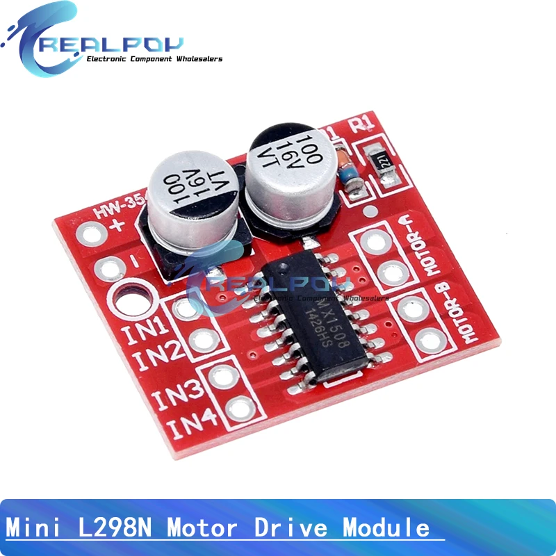 MX1508 DC Motor Driver Module DC 2V-10V 1.5A 2-Way PWM Speed Dual H-Bridge Stepper Motor Driver L298N