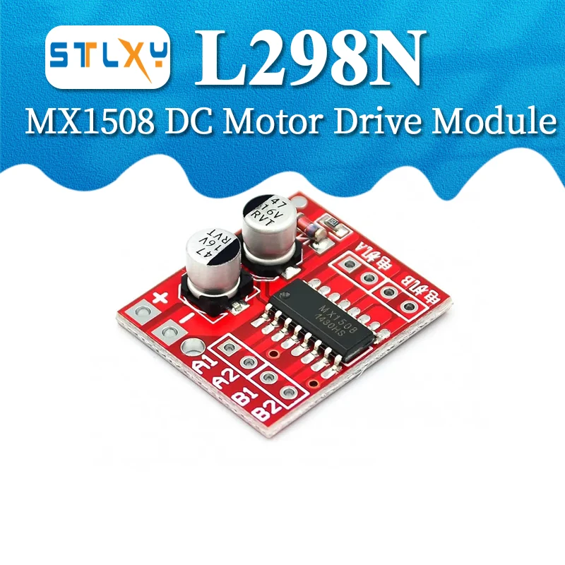 Mini-L298N L298N driver board module L298 stepper motor smart car robot breadboard peltier High Power
