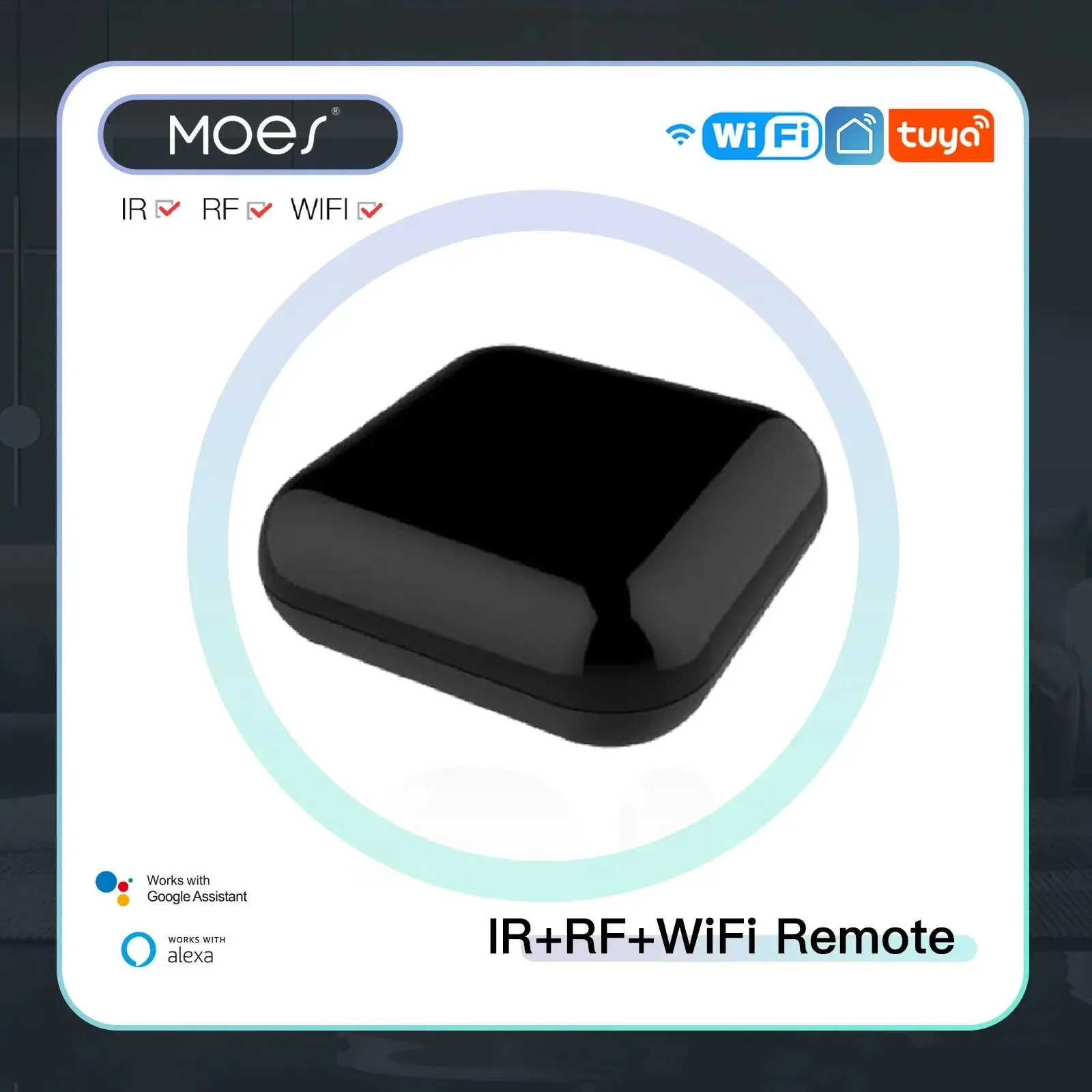 Moes Tuya WiFi IR RF Remote for Air Conditioning TV Universal Infrared Remote Control Works with Alexa, Google Home