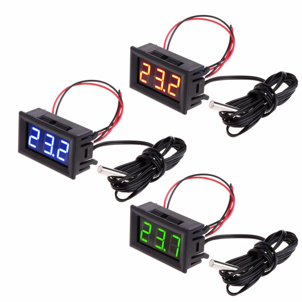 5V 12V 0.56" LED Digital Thermometer Car Indoor Outdoor Incubator Acquarium Temperature Sensor Meter Weather Station Monitor