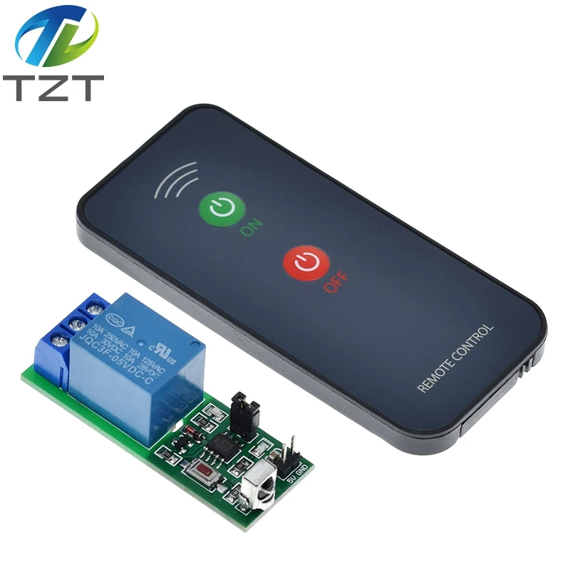 Diytzt 1/2/3PCS Active Remote Controller+IR 1 Channel Infrared Receiver Driving Switch Relay Driver Module Board 5V