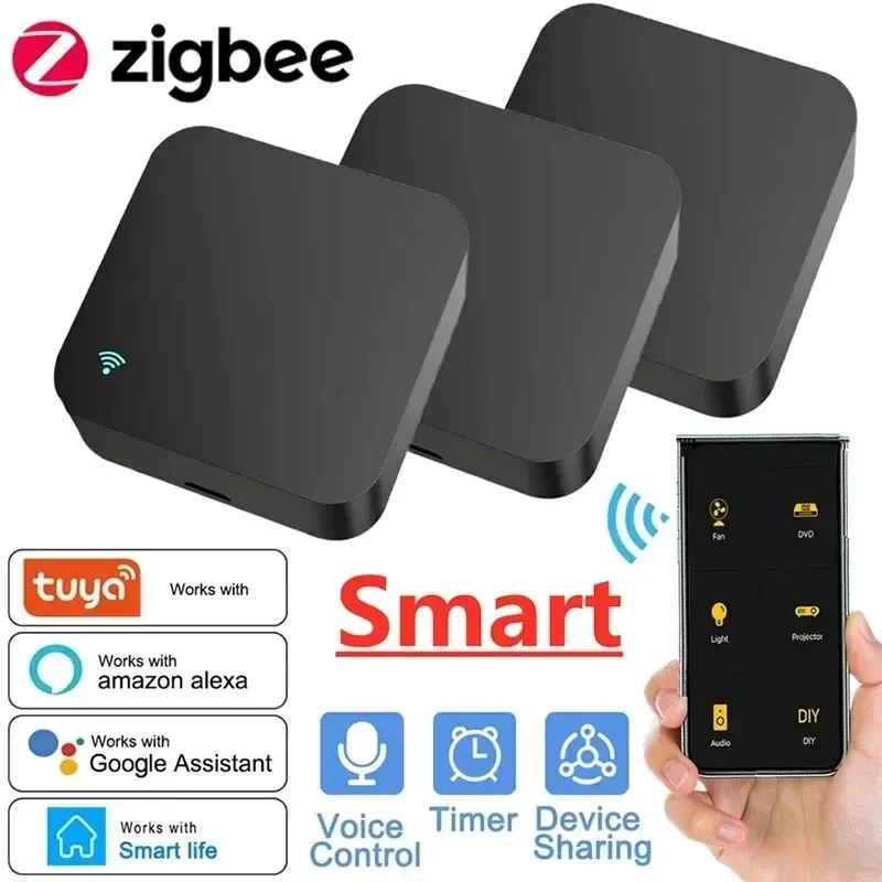 Smart Zigbee IR Remote Control Universal Infrared Tuya Smart Home Remote Controller for TV DVD AC Works For Alexa Google Home