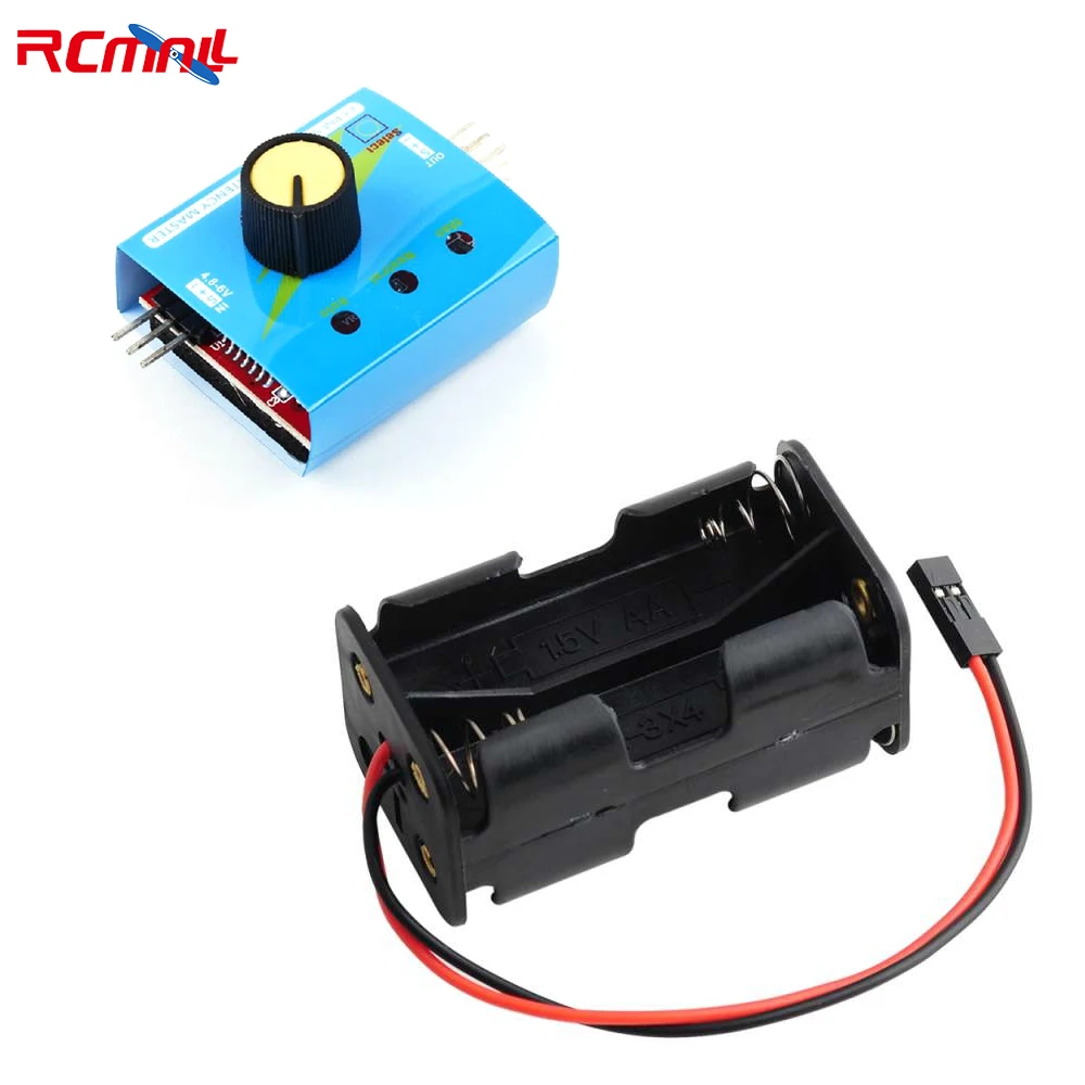 3CH Digital Servo Tester ESC Speed Controller Checker Ccpm Servo Consistency Master + 4 Cell AA Battery Holder Case for Servo