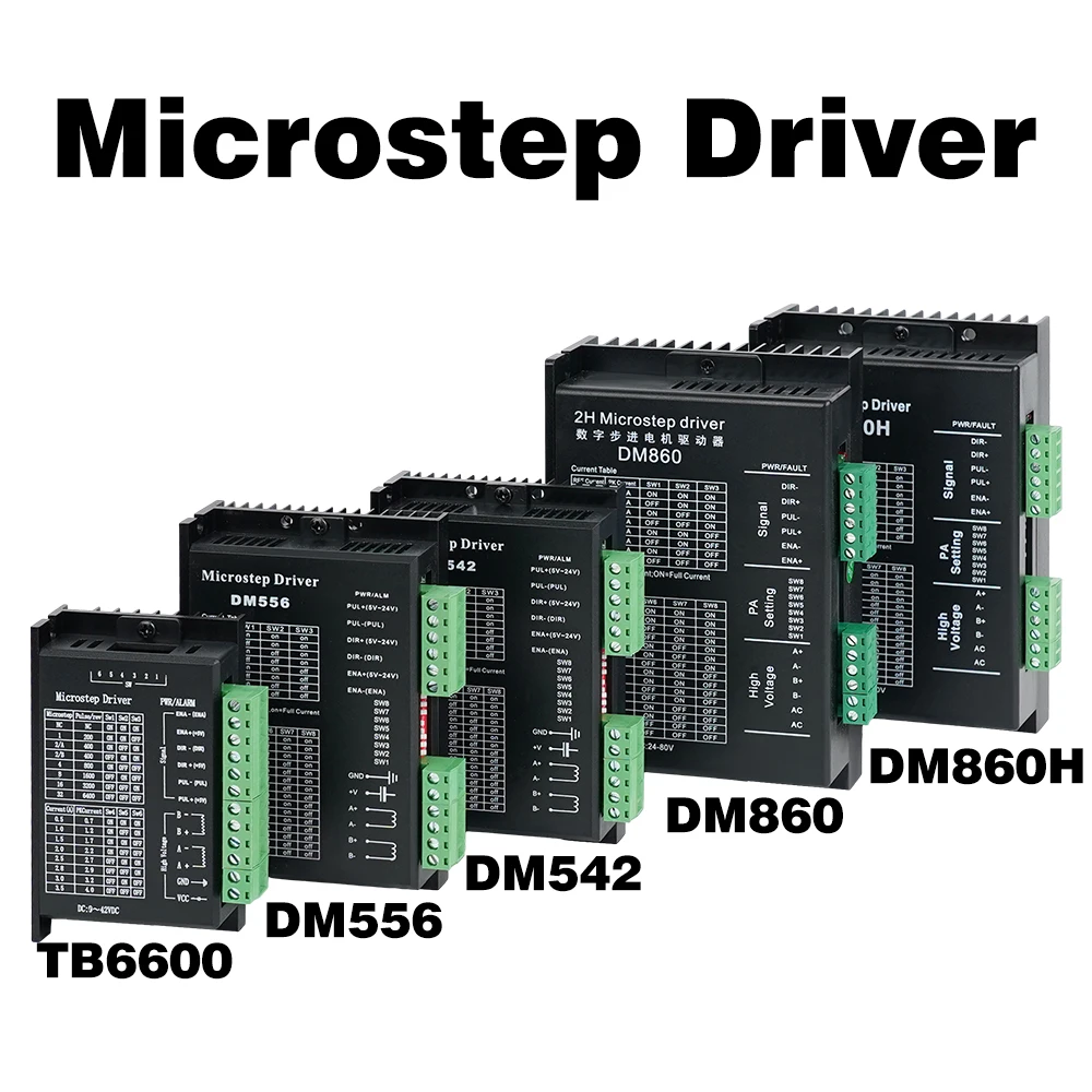 Microstep Driver TB6600 DM542 DM556 DM860 DM860H Driver Controller Microstep Motor Brushless Shell For 42/57/86 Nema17 Nema23