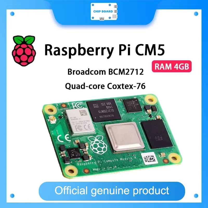 Original Raspberry Pi CM5 RAM 2GB/4GB/8GB/16G Wifi Emmc Broadcom BCM2712 Dual 4K Output+HDR 800MHz VideoCore Quad-core Coxtex-76