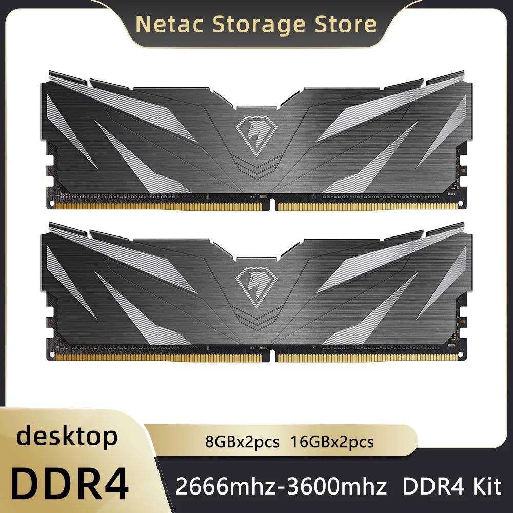 Netac DDR4 Ram Memory 3600mhz 3200mhz DDR4 16G 32GB DDR5 4800mhz XMP2.0 Dimm Memoria for Desktop DIY Gaming Computer Motherboard