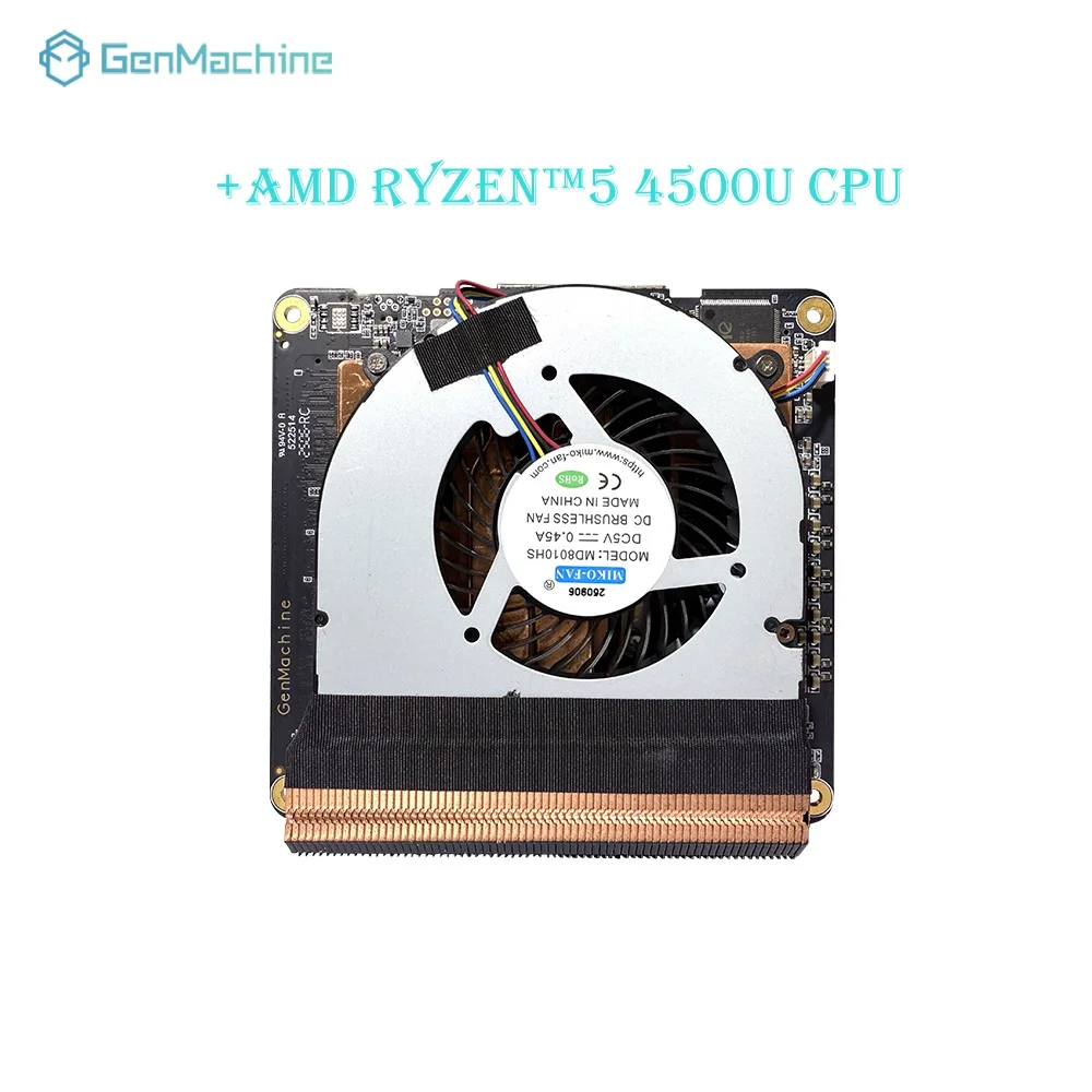 Genmachine AMD Ryzen 5 4500U CPU+Motherboard Kit Ryzen Motherboard placa mae For Laptop Mini PC Motherboards With Radiator Fan