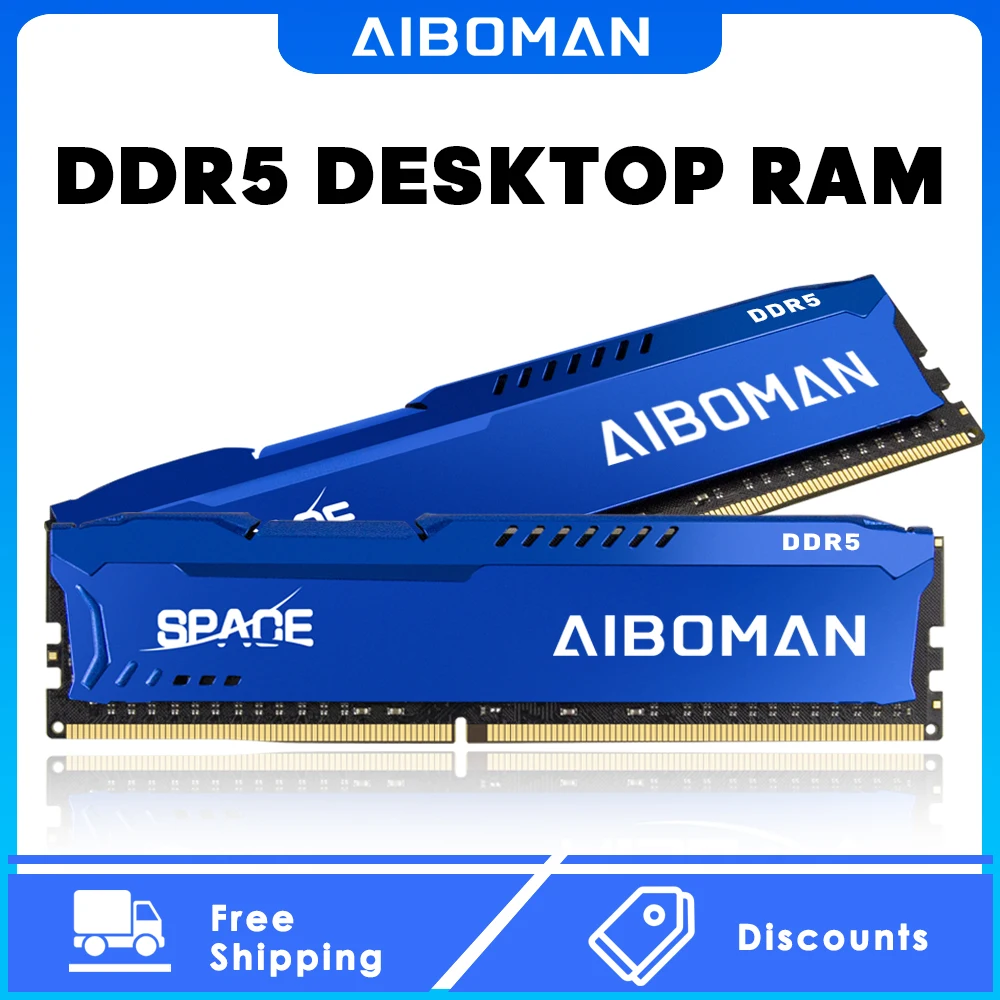 Aiboman RAM DDR5 16G 5200MHZ Gaming Memory with Heatsink for Desktop High Speed Brand New