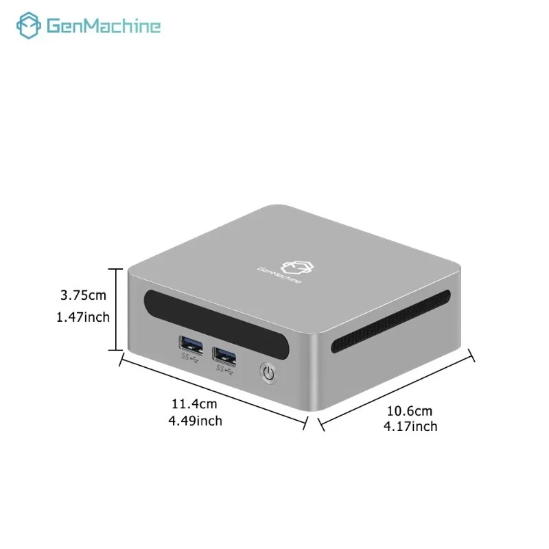 GenMachine AMD Ryzen 5 6600H ES 4.5GHz 45W Mini PC Windows 11 DDR5 16G 6400Mhz WIFI6 office Mini Pc Gamer Diy Gaming Computer