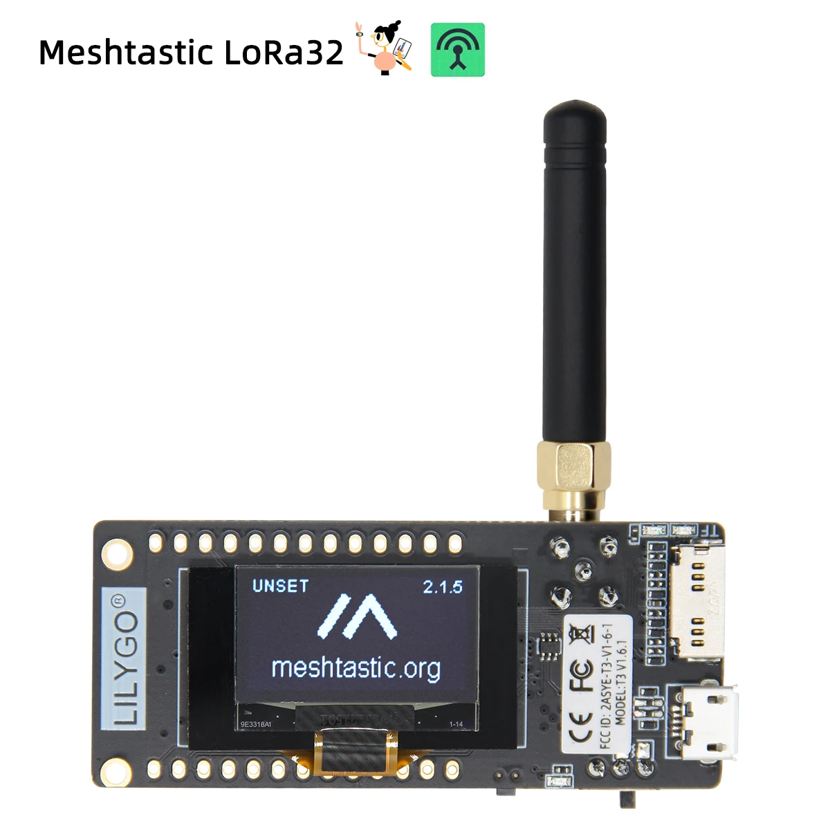 LILYGO® Ttgo Meshtastic LoRa32 ESP32 LoRa Development Board SX1276 SX1278 Module 433/868/915MHz 0.96 Inch Oled LoRa Low Power