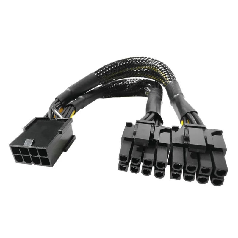 GPU Cable Splitter Pure Copper 8 PIN to Double 8Pin 6+2 Convert Wire Female to Male Line Graphics Card Power Extend Cord Adapter
