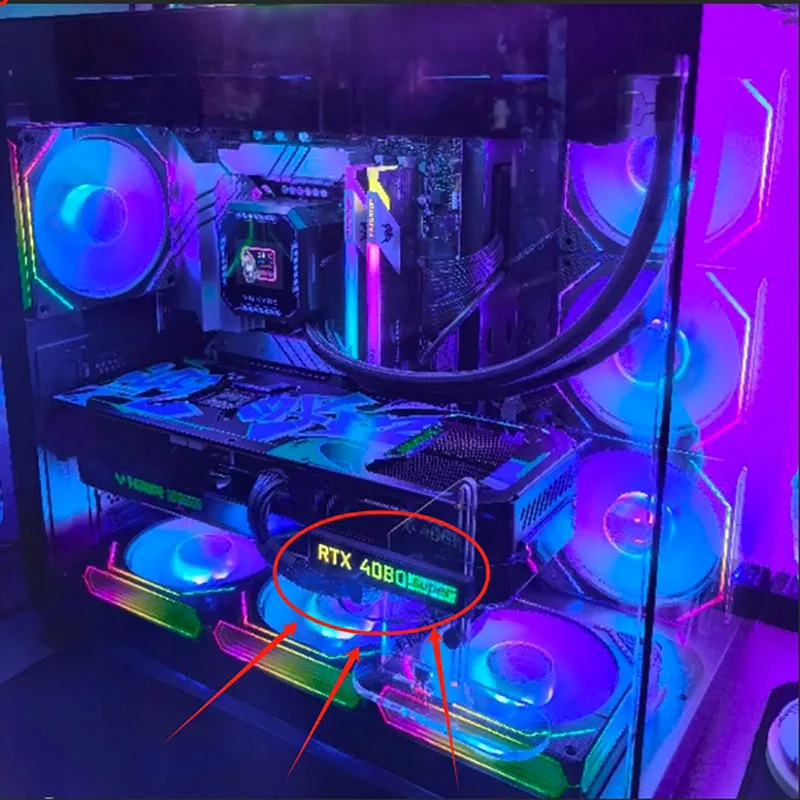 GPU VGA illuminated panel, Graphics card faith light, Logo brand MOD customization 5V Argb 3PIN Aura Sync