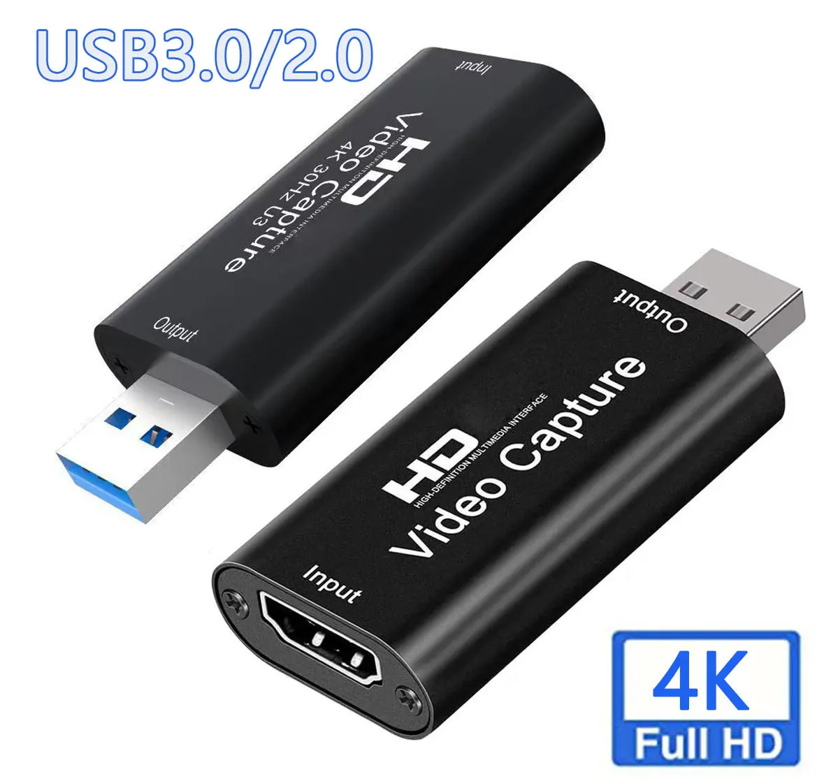 4K HDMI-Compatible Video Capture Card Streaming Board USB 3.0 2.0 1080P Card Grabber Recorder Box for PS4 Game DVD Camera